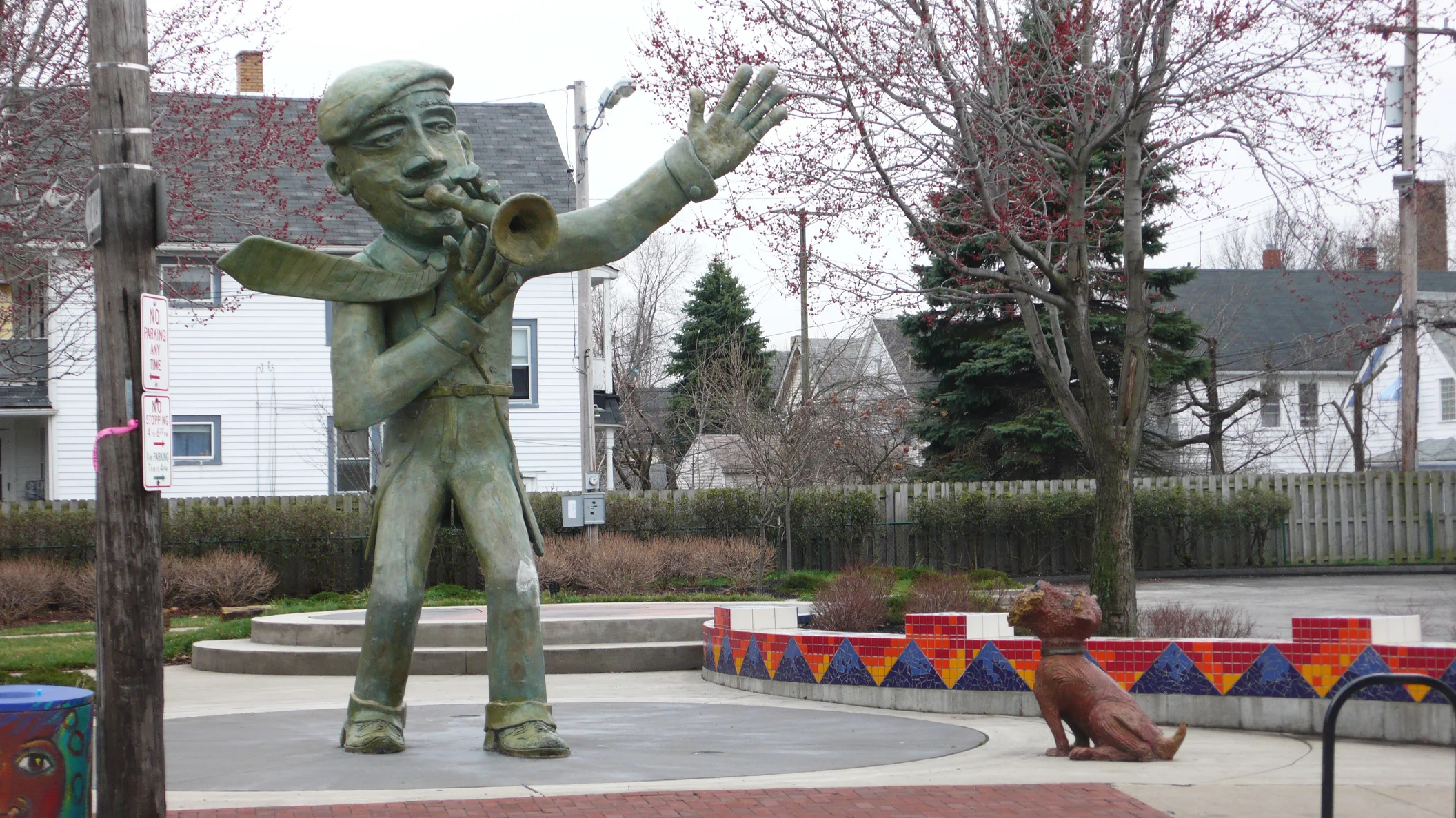 Cleveland, Ohio- Buckeye Trumpet Man and Dog Pocket Park — James Simon